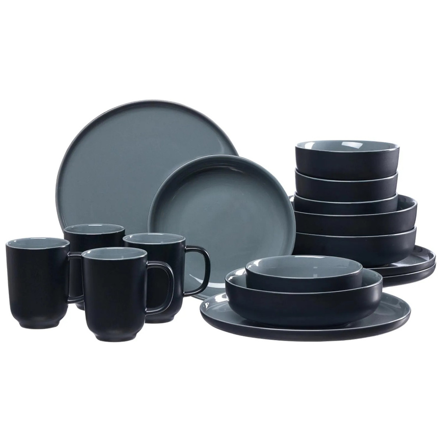Ritzenhoff & Breker Kombiservice Jasper 16-teilig aus Stoneware in Schwarz - Bild 2