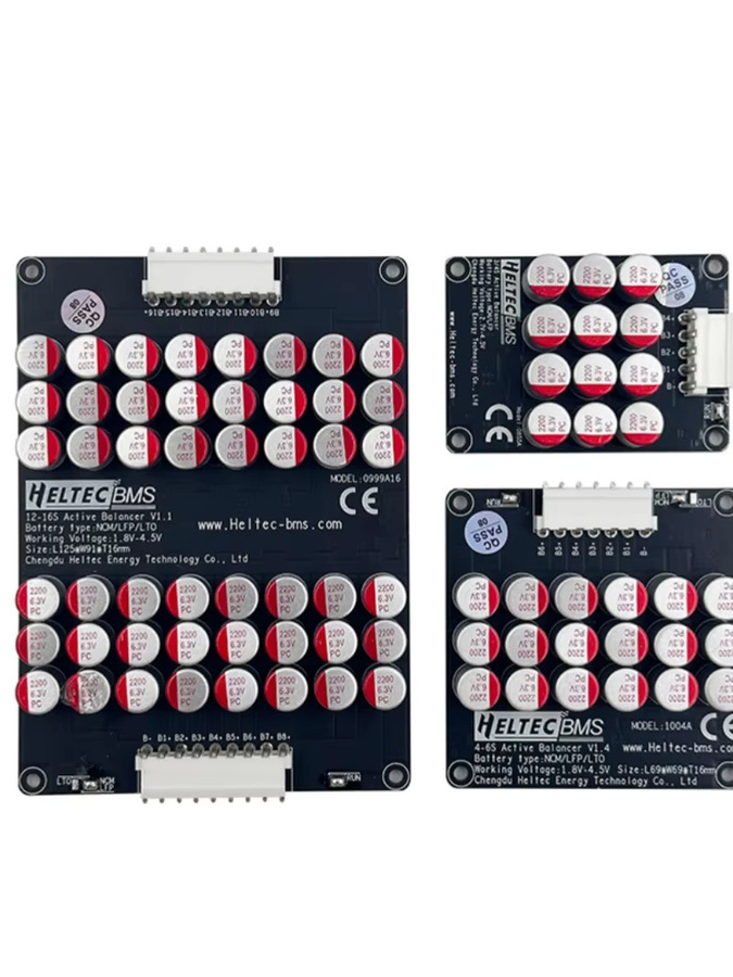 Heltecbms Aktiver Equalizer Balancer 5A mit Energiekondensator für LiFePO4, LiPo und LTO Batterien, Farbe: Schwarz - Bild 4