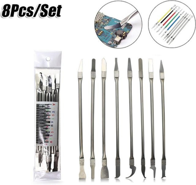 Professionelles Telefon Reparatur Tools Kit mit Demontage Klingen und CPU IC Kleber Entferner in Silber für Handy und Computer - Bild 1