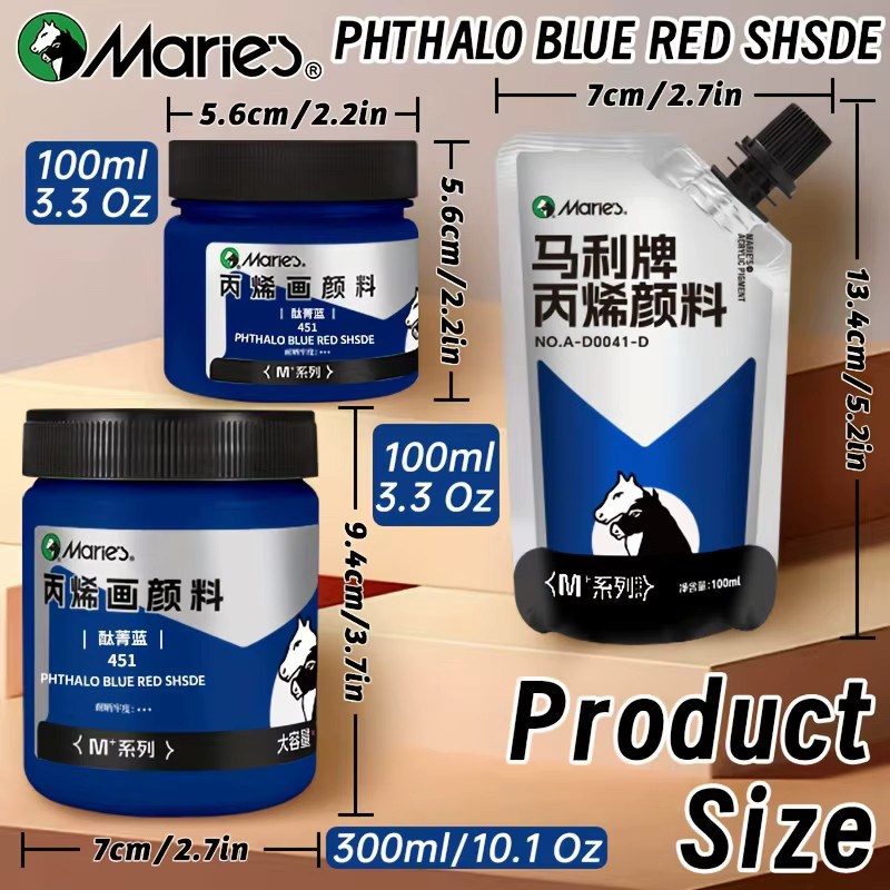 Marie's Acrylpigment Ocean Blue schnell trocknend 300 ml - Bild 3