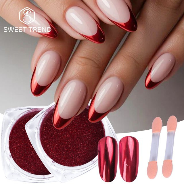 SWEET TREND Nagelpuder, Rot, Metallic - Bild 1