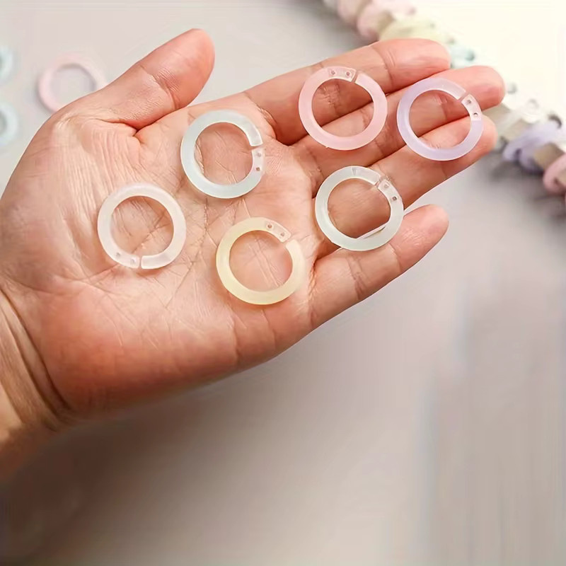 Bunte Kunststoff Ringe zum Sortieren und Binden von losen Blättern für deine Büroorganisation, 100 Stück - Bild 2