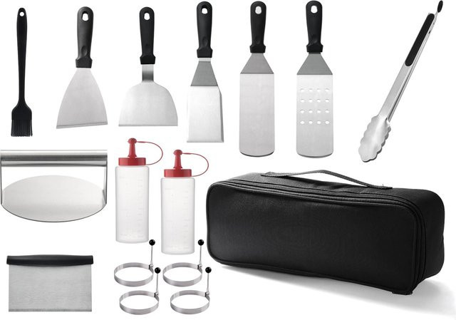Buschbeck Plancha-Set 16-teilig in Silber inklusive Aufbewahrungstasche - Bild 1