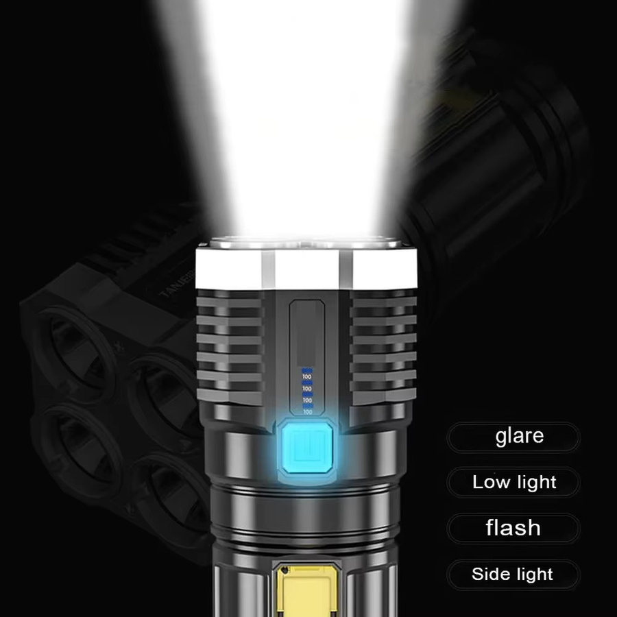 ESMARTER Mini LED Taucher Taschenlampe wiederaufladbar in Schwarz - Bild 3