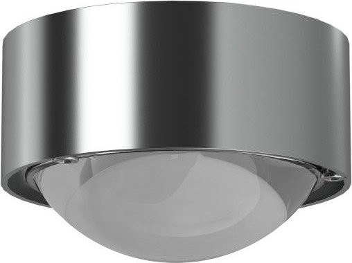 Top Light Puk Mini One LED-Deckenleuchte in Chrom matt mit weißer Glaslinse und warmweißem Licht (2700K) - Bild 1