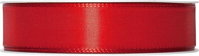 Halbach Taftband aus Polyester, Rot, Breite: 2,5 cm, Länge: 5 m - Bild 1