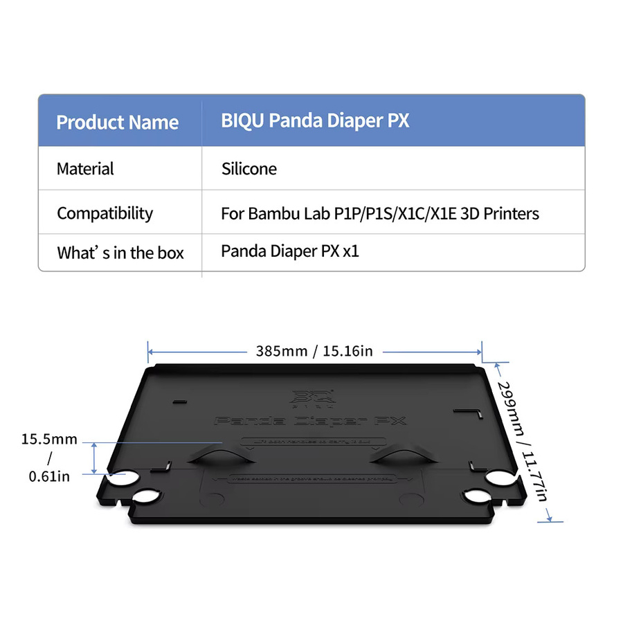 BIGTREETECH Panda Silikon Filament Abfall Sammelwerkzeug in Schwarz für Bambu Lab H2D und H2S - Bild 3