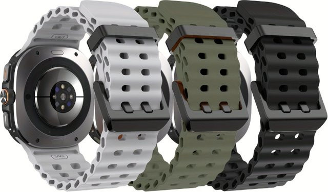NEY Uhrenarmband Silikon, Weiß, Unisex, für Samsung Galaxy Watch Ultra 47mm - Bild 1