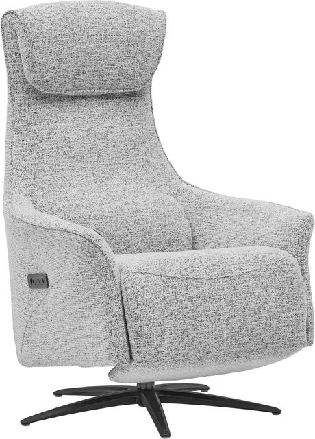 Premium Living Relaxsessel Maximus Grau mit elektrischer Funktion und Schwenkfunktion - Bild 1