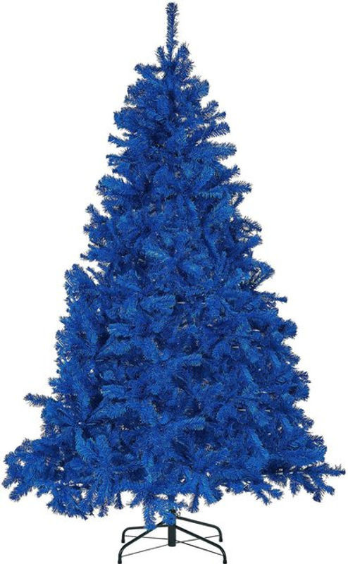 BELIANI Weihnachtsbaum aus Kunststoff in Blau, modern und freistehend, Höhe: 210 cm - Bild 1