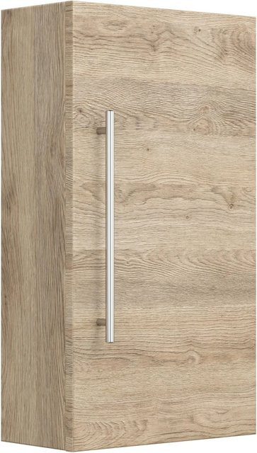 Posseik Bad-Hängeschrank Eiche Braun mit Soft-Close-Türen und Regalböden, Breite: 35 cm, Höhe: 62 cm - Bild 1