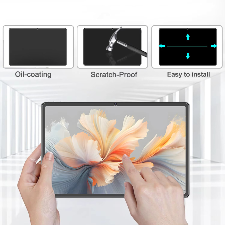 2-teiliges Set kratzfeste HD-Displayschutzfolie aus gehärtetem Glas für Lenovo YOGA Pad Pro 12.7 AI, transparent - Bild 1