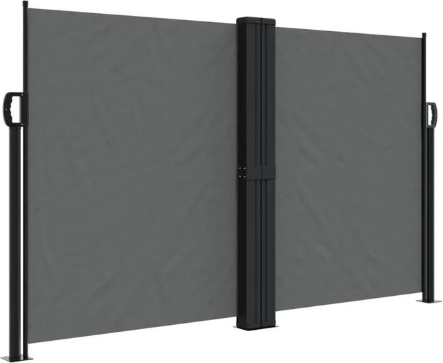 Furnicato Seitenmarkise ausziehbar in Anthrazit mit Polyester und Stahl-Aluminium-Gestell B: 1200 cm, H: 140 cm - Bild 1