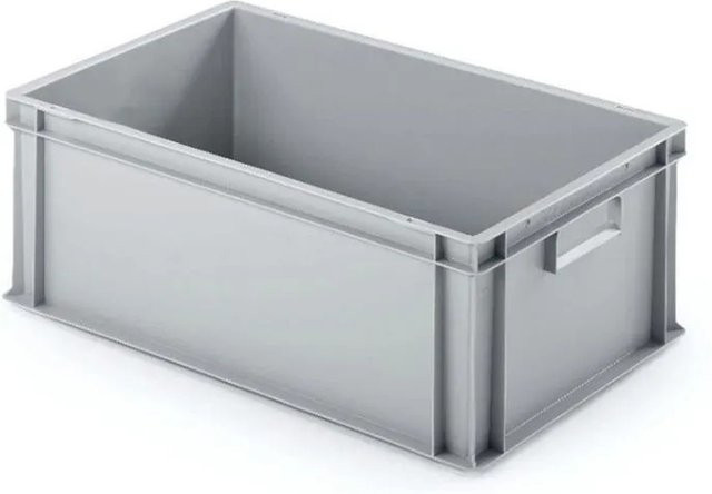 PROREGAL Eurobehälter Transportbox mit geschlossenem Griff, Grau, H x B x T: 22 x 40 x 60 cm, 38 Liter - Bild 1