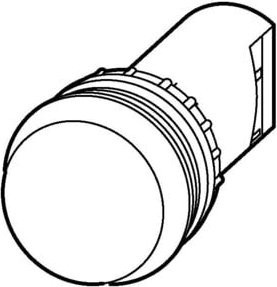 Eaton Leuchtmelder M22-LC-W kompakt flach in Weiss - Bild 1