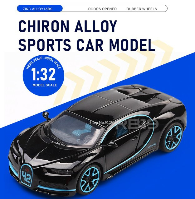 RMZ city Chiron Divo Automodell, 1:32 Maßstab, mit Licht und Sound - Bild 1
