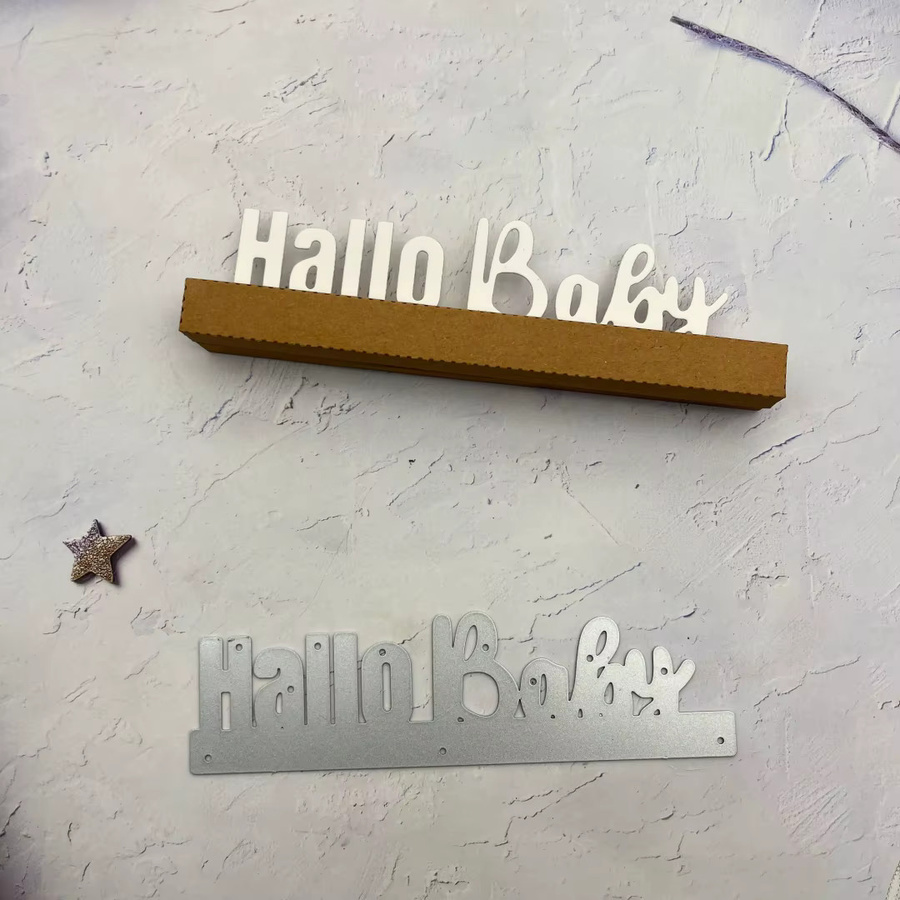 Metall-Stanzform Hallo Baby Font für DIY Scrapbooking, Kartenherstellung und Basteldekoration - Bild 2