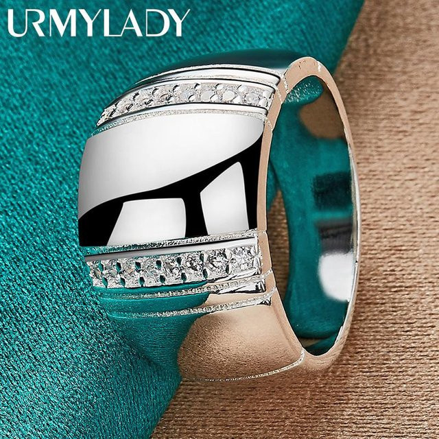 URMYLADY Ring 925 Silber, Zirkonia, Weiß, Damen - Bild 1