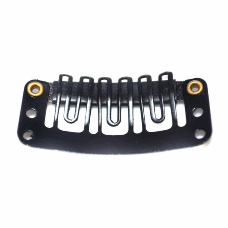 Snap-Kamm Clips Styling Werkzeuge, 10er-Set, Schwarz, 32mm, U-Form - Bild 2