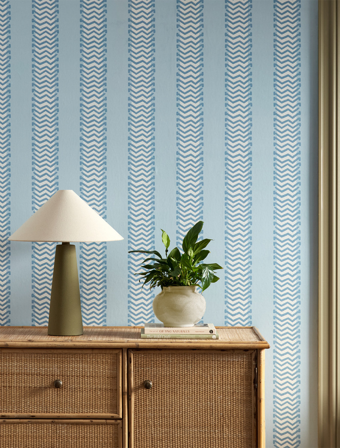 Scion Tapete Bradgate Coast Blue modern abstrakt gestreift Vlies - Bild 1