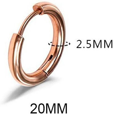LATS Creolen Edelstahl, Roségold, Damen Herren, 8mm bis 20mm - Bild 1