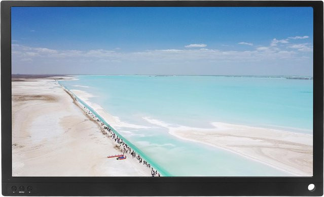 Igeteck Tragbarer 15,6 Zoll Monitor mit Full-HD IPS HDR-Display in Schwarz - Bild 1