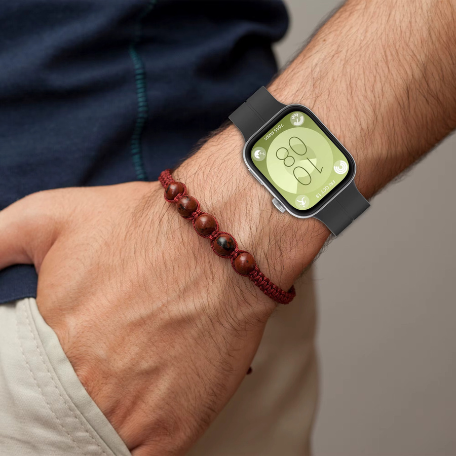 LCAPLE Uhrenarmband für Huawei Uhr Fit 3, Silikon, Schwarz, Unisex - Bild 2