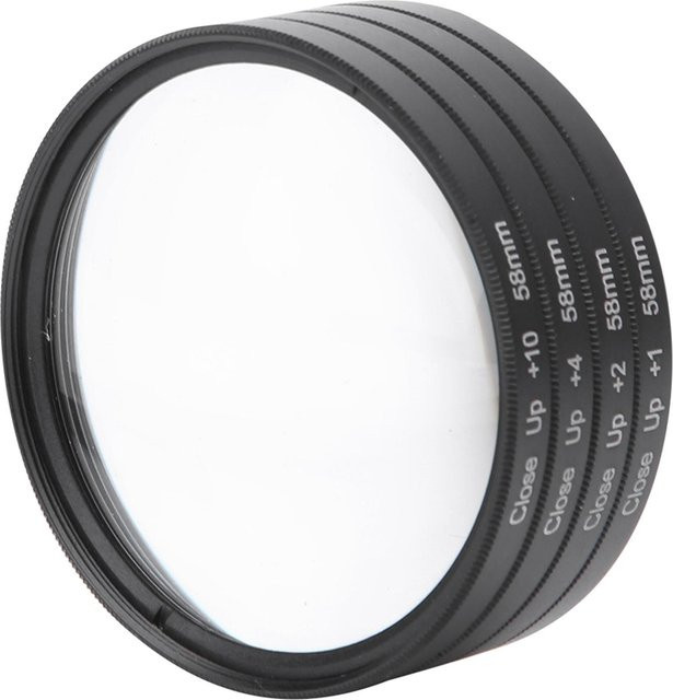 Andoer Makro Nahaufnahme Objektivfilter-Set für Canon Nikon Sony Kameras, 58 mm, Grau - Bild 1