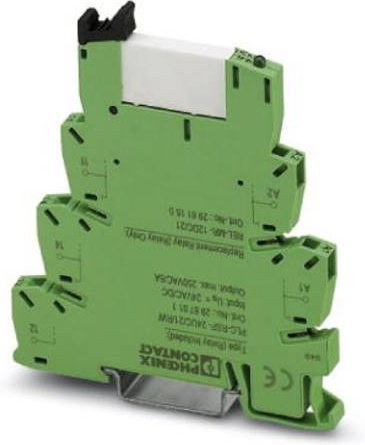 Phoenix Contact PLC-RPT-24UC/21AU/RW Interfacerelais, 24 V/DC, 24 V/AC, 50mA, 1 Wechsler, Grün, 10 Stück - Bild 1
