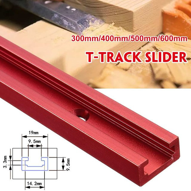 T30 Track T-Slider T-Slot Führungsschiene für Werkbank und Säge, Rot, Breite: 60 cm - Bild 1