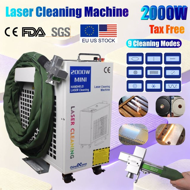BWT 2000 W Laser-Reinigungsmaschine zur professionellen Entfernung von Rost und Ölfarben auf Metall, Breite: 300 mm - Bild 1