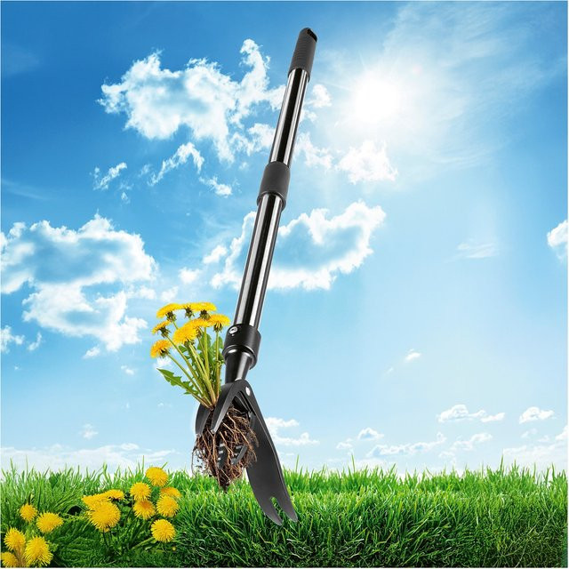 EASYmaxx Unkrautstecher in Silber/Schwarz, Höhe: 112 cm - Bild 3