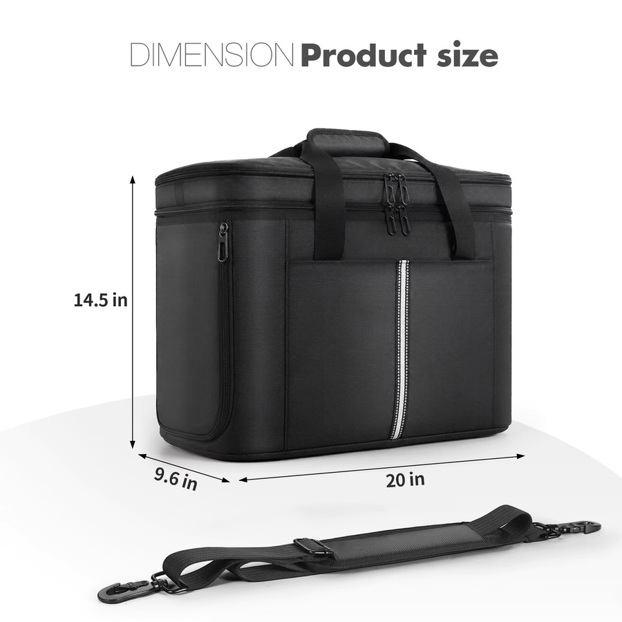 Wasserdichte Ecoflow Tragetasche in Schwarz für Delta 3 Max Plus, Delta 3 Max und River 3/3 Plus Powerstations - Bild 6