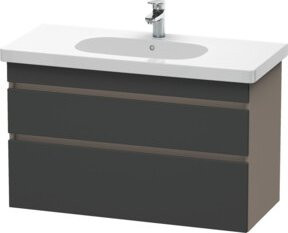 Duravit Waschtischunterschrank DuraStyle in Grau, wandhängend, 2 Schubladen, B: 100 cm, T: 45,3 cm, H: 61 cm - Bild 1