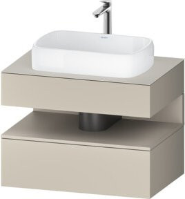 Duravit Waschtischunterschrank Qatego in Beige Matt mit einer Schublade, Wandhängend, B/T/H: 80 x 55 x 60 cm - Bild 1