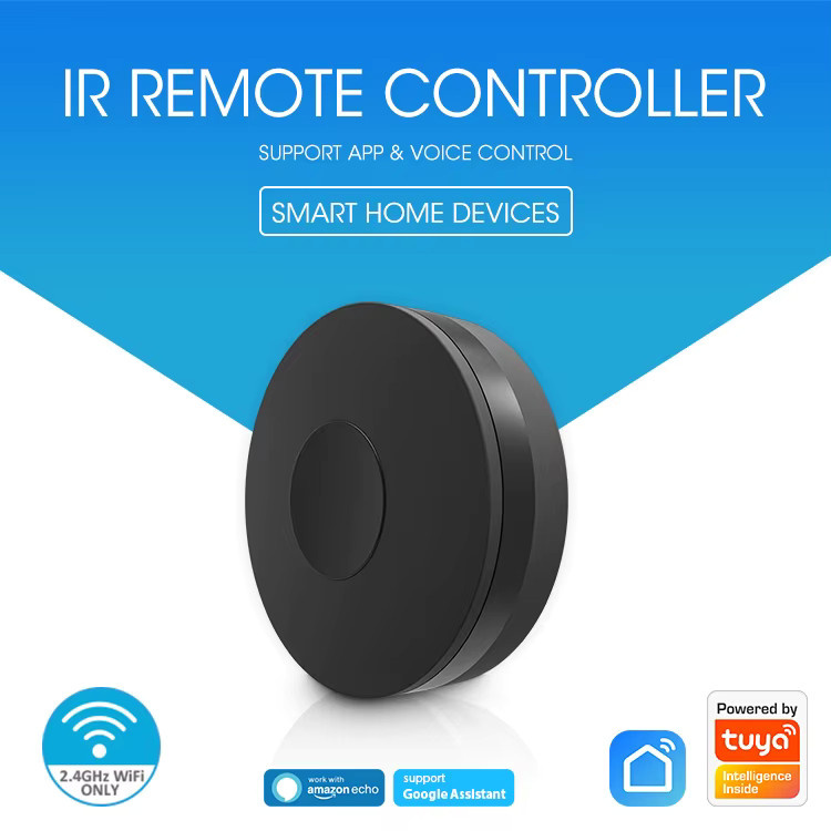 Tuya Smart WLAN RF IR Fernbedienung für Klimaanlagen und Fernseher, kompatibel mit Alexa und Google Home, Schwarz - Bild 2
