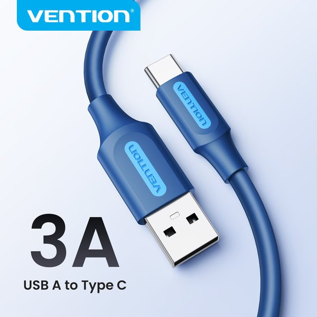 Vention USB-A auf USB-C Schnellladekabel PD60W Datenkabel in Blau - Bild 1