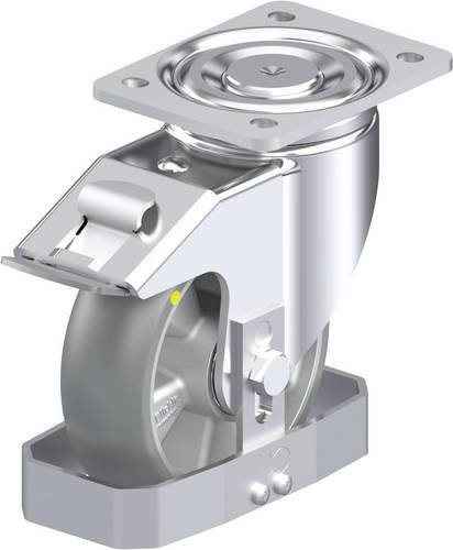 Blickle Stahlblech-Lenkrolle LH-ALTH 160K-FI-AS-CO-FS in Silber/Grau mit 160 mm Rad-Durchmesser und 750 kg Tragfähigkeit - Bild 1