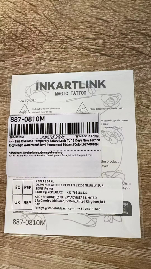 INKARTLINK Temporäres Narben-Tattoo, wasserfester semi-permanenter Aufkleber - Bild 4