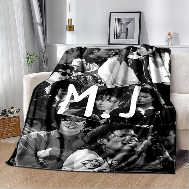 Michael Jackson King of Pop MJ Stern Decke von Magic Zhu, weiche Überwurfdecke aus Polyester, Mehrfarbig, B/T: 100 x 150 cm - Bild 1