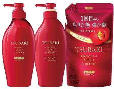 Tsubaki Premium Moist Hair Shampoo und Conditioner Set, 450 ml, mit Nachfüllpackung 300 ml - Bild 1