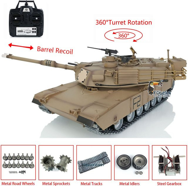 Heng Long Abrams Tank RC, Zubehör, 1:16, Metall - Bild 1