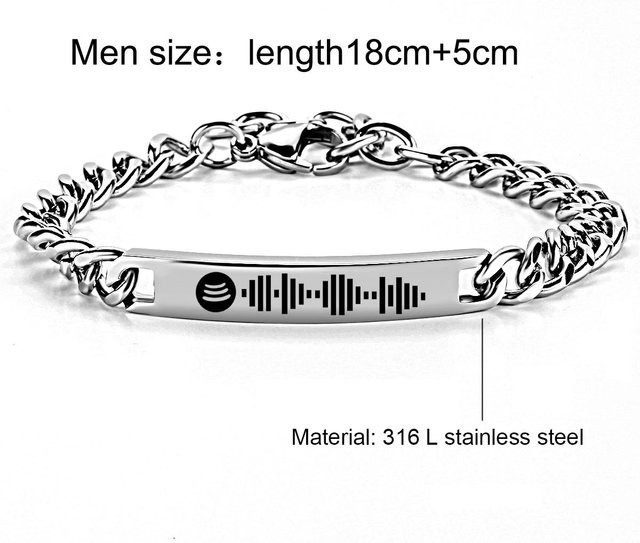 Wucifang Jewelry Armband, Musik-Spotify-Code, Unisex, white - Bild 1