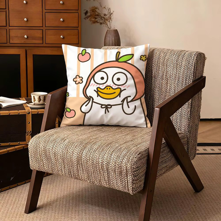 IP-Duckyo FriendsS Kissenbezug Set aus weichem Samt in Weiß und Multicolour, 4-teilig mit Reißverschluss, B/H: 50 x 50 cm, 45 x 45 cm, 40 x 40 cm - Bild 2