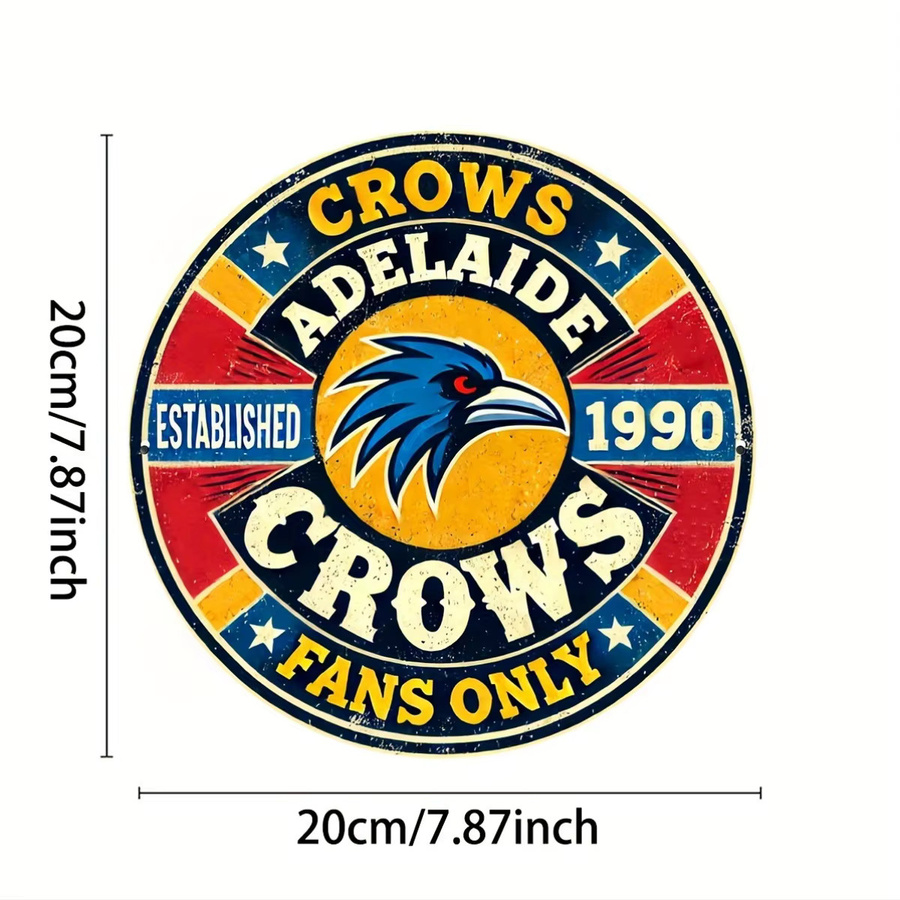 Potdemiel Vintage Adelaide Crows Metallblechschild, rustikale Wandkunst in Mehrfarbig, B/H: 20,3 x 20,3 cm - Bild 2