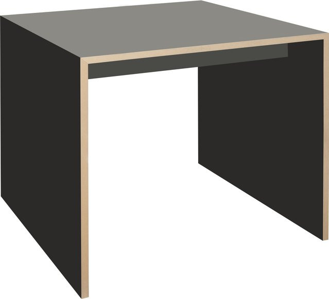 Tojo Eckschreibtisch klein in Schwarz, minimalistisches Design aus MDF mit mattem Laminat - Bild 1