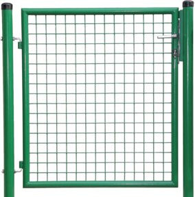 Hadra Gartentor einflügelig grün aus verzinktem Stahl B: 100 cm, H: 80 cm - Bild 1