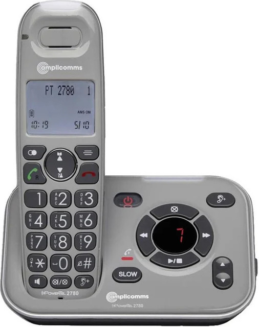 PowerTel 2780 Schnurloses Telefon mit Anrufbeantworter in Grau - Bild 1