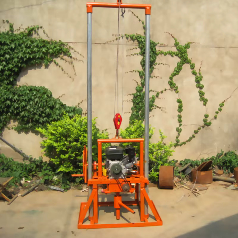 Relied Mini-Bohrmaschine mit Dieselantrieb in Orange, tragbares Wasserbrunnen-Bohrgerät mit 80m Reichweite - Bild 3