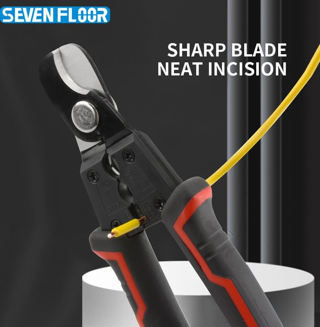 Seven Floor 4-in-1 Abisolierzange mit Kabelschneider, Crimper und Drahtschneider - Bild 1